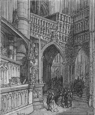 Westminster, Oblique View by Gustave after Dore